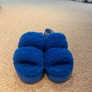 UGG Oh Fluffita Slingback Sandals - Bold Blue